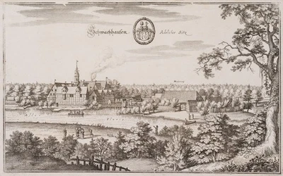 C. MERIAN (1627-1686), Schwachhausen bei Wienhausen,  1654, Rad. Barock - Bild 1 von 4