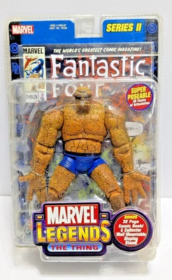 Винтажная экшн-фигурка Marvel Legends The Thing Series II запечатанная ToyBiz 2002 НОВАЯ - Изображение 1 из 4