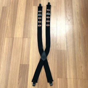 Harley-Davidson Motorcycles Logo Black and Orange Suspenders Adjustable Clip-On - Picture 1 of 9