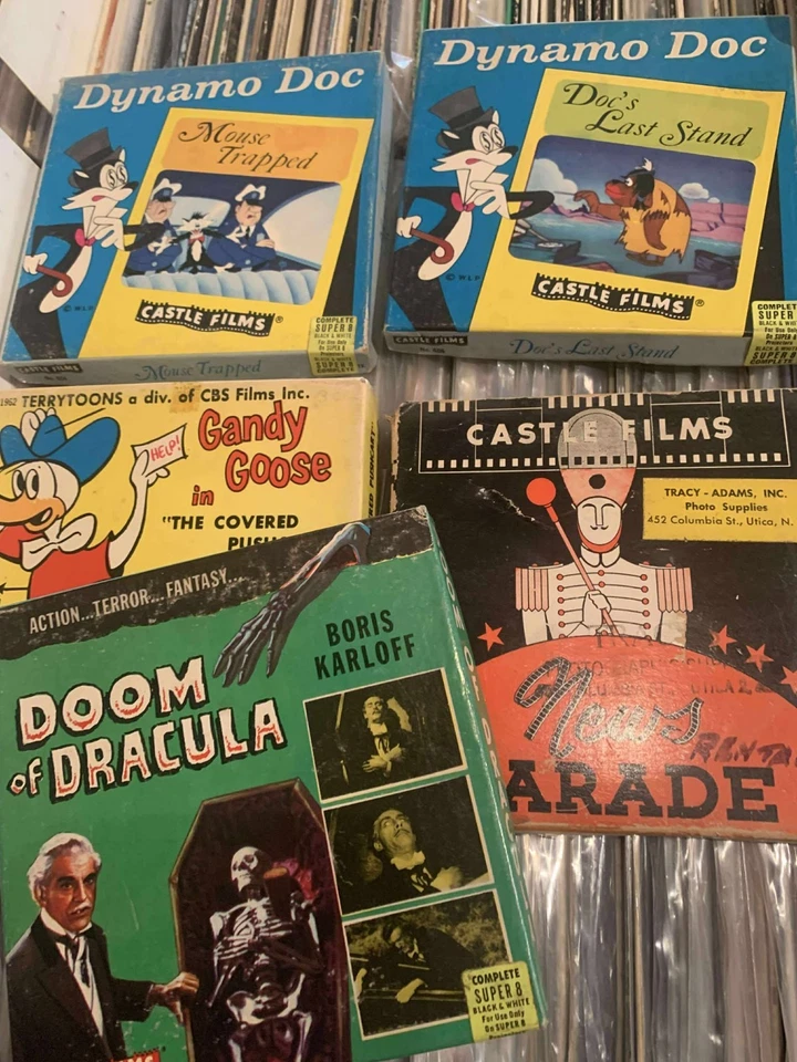 Lote de 5 películas Super 8 Doom Of Dracula Candy Goose Dynamo Doc Disney 8 mm niños Foto 1 de 1