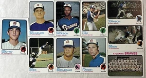 1973 Topps Baseball Atlanta Braves 10 Card Lot Vintage VG-EX Jackson Johnson - Picture 1 of 8