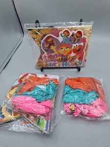2 Packs Elmo Birthday Banner Balloons - Picture 1 of 3