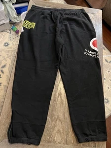 Champion Super Fleece 3.0 Pants Mens XL Black Ankle Zip Sweatpants See Pics - Picture 1 of 15