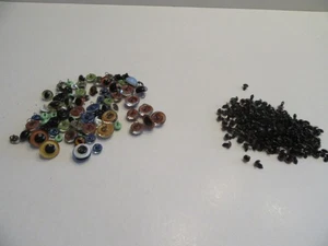 vintage Posten ca. 300  Glasaugen für Puppen Teddys usw. verschieden Größen rar - Bild 1 von 11