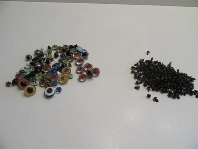 vintage Posten ca. 300  Glasaugen für Puppen Teddys usw. verschieden Größen rar - Bild 1 von 4