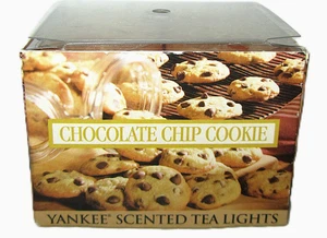 Yankee Candle "CHOCOLATE CHIPS COOKIE" Scatola da 12 Luci da Tè Profumate ~ RARA ~ NUOVA - Foto 1 di 1