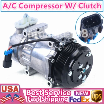 AC A/C Compressor with Clutch For Peterbilt & Kenworth T660 T800 4039 4424 4731 Foto 1 de 4