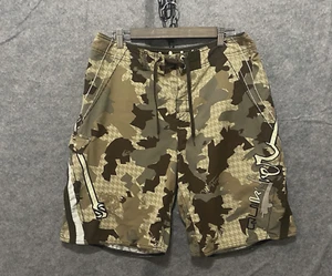 Quiksilver Board Shorts Mens 34 Camo Neo Fly Pockets Logo Surf Beach - Picture 1 of 14