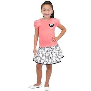 NEW DISNEY CHARACTER EMBROIDERED MINNIE MOUSE GIRLS 2 PIECE SKIRT SKORT SET - Picture 1 of 4