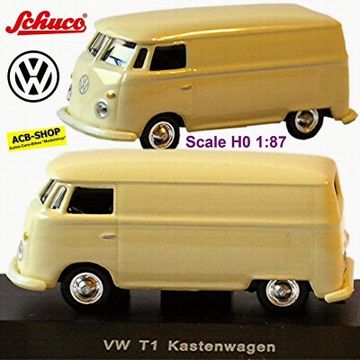 VW T1 T1B Furgone 1950-67 Crema-Bianco 1:87 Schuco 25347 - Immagine 1 di 4