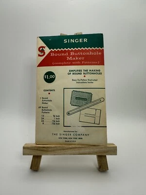 Singer Company C-19 Stainless Bound BUTTONHOLE MAKER Maker, Includes Patterns - Image 1 of 4