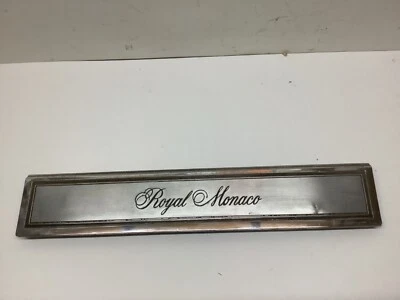 1974-1977 DODGE ROYAL MONACO REAR CHROME TRIM PANEL EMBLEM MOPAR 3811033 - Image 1 of 4