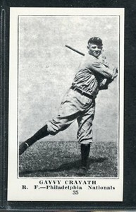 1917 Collins-McCarthy Reprint - #35 - Gavvy Cravath - Philadelphia Phillies