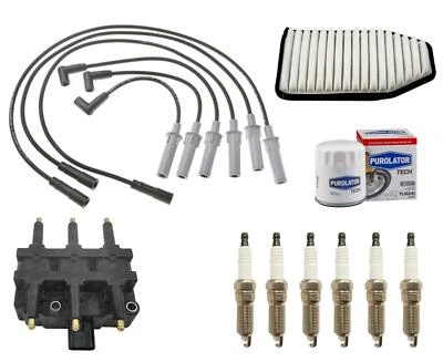 For 2007-11 Jeep Wrangler 3.8L Wire Set Plugs Air Filter Oil Filter Coil Tune Up - Image 1 of 4