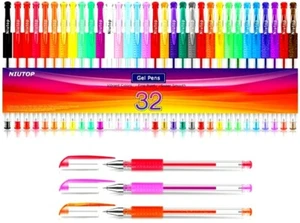glitter gel pens sets sparkle glitter gel pens for adult coloring books refills - Picture 1 of 24