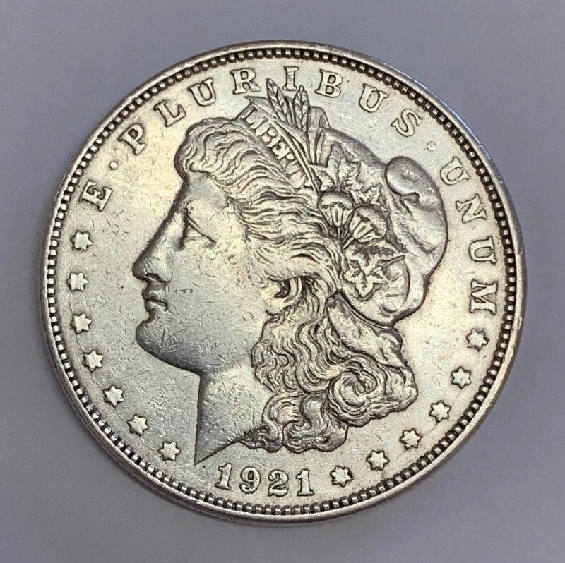 1921-D Morgan Dollar Vam Variety VAM-2B Die Break M Doubled Date XF Details - Image 1 of 4