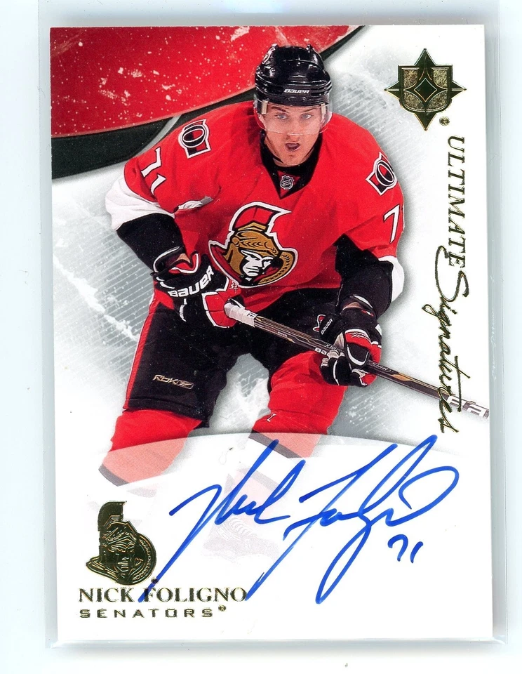 2010-11 Ultimate Collection Signatures Autograph #US-NF Nick Foligno AUTO - Image 1 of 1