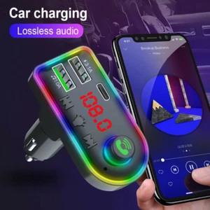 Wireless Car FM Transmitter Bluetooth Radio MP3 Player USB Charger Handfree Kit - Picture 1 of 12