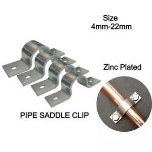 Clip/banda de silla de montar pequeña tubería de acero chapada en zinc - 4 mm hasta 22 mm - Imagen 1 de 7