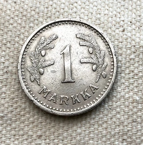 1931 Finland 🇫🇮 1 Markka, Copper-Nickel, S92 Cover