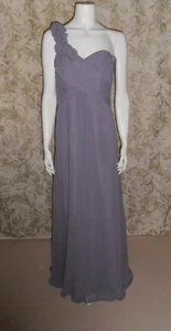 USA Alexia Designs Dress Sz 8 AU 10 One Shoulder Bridesmaid Prom Dress Purple - Picture 1 of 6