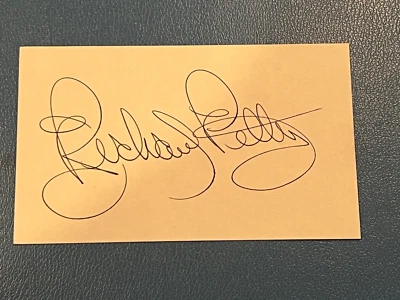 RICHARD PETTY  HAND SIGNED 3" x 5" Index card NASCAR GREAT - Image 1 of 2