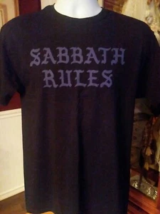 Mens Black M Sabbath Rules T Shirt Short Sleeve NWOT - Picture 1 of 6