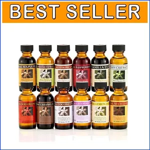 Baker's Best Natural Flavor Extracts Collection - 12 Gourmet 1 FL OZ Bottles - Picture 1 of 9
