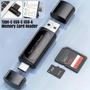 Type-C USB-C USB-A Memory Card Reader Micro SD/SD OTG For PC Macbook Tablet - Picture 1 of 8