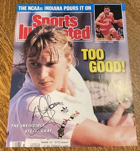 STEFFI GRAF US OPEN TENNIS 3/1989 SPORTS ILLUSTRATED AUTOGRAPHED - Picture 1 of 2