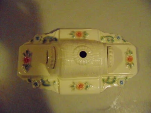 Vintage Decorative Porcelain Bathroom Wall Double Light Fixture Sconce - Picture 1 of 11