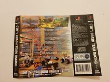 Portada trasera de Crash Team Racing PlayStation 1,varias idiomas incuye Español