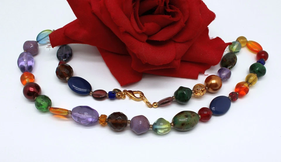 Ожерелье Joan Rivers из цветного стекла с бисером 23 дюйма СПАСЕНИЕ КОШЕК - Изображение 1 из 1