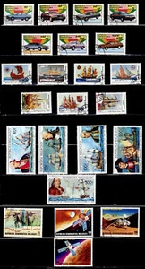 Malagasy Car Ship Space Topicals Collection of 23 Used - Picture 1 of 1