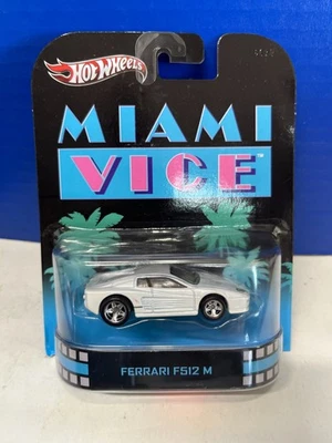 1/64 HOT WHEELS REAL RIDERS MIAMI VICE FERRARI F512 M WHITE RETRO - Image 1 of 2