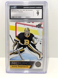 2021 Upper Deck - Jeremy Swayman - Rookies Box Set - #3 RC CGC - 9 - - Picture 1 of 2