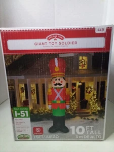 Soldado juguete gigante de vacaciones 10 pies luces inflables sopladas por aire gema Navidad - Imagen 1 de 12