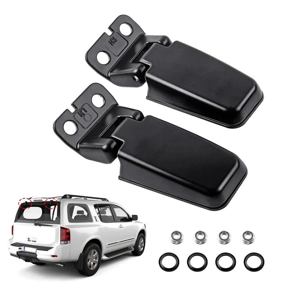 2PCS Rear Tailgate Window Glass Hinges Set For Nissan Armada Infiniti QX56 04-15 - Image 1 of 4