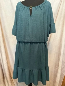 Michael Kors Emerald Green Pull Over Dress Xl Nwot - Picture 1 of 6