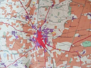 1935 Land Utilisation Ordnance Survey sheet map GRANTHAM original Z - Picture 1 of 7