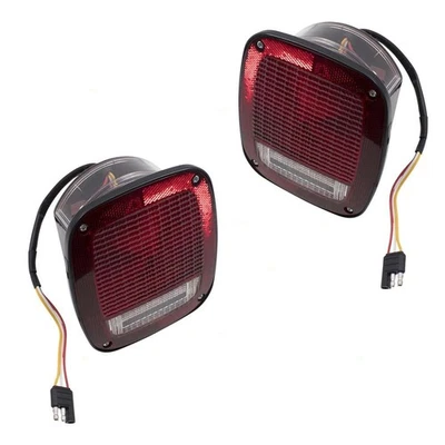 Par de luces traseras para 76-80 Jeep CJ5 CJ7 lámparas con juego de carcasa J5457197 J5457198 Foto 1 de 4
