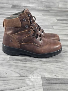 Stivali Wolverine Uomo Taglia 10M Durashocks Punta Acciaio Lavoro Pelle Marrone Anticato - Foto 1 di 14