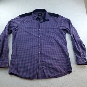 Hugo Boss Hemd Herren XLarge Lila Kariert Regular Fit Langarm Button Down - Bild 1 von 24