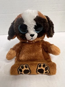 Ty Peek A Boos Peluche Cachorros Perro Soporte Teléfono Marrón Ojos Azules Peluche Juguete - Imagen 1 de 6