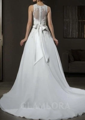 White Wedding Dress Size 18 Uk - Image 1 of 2