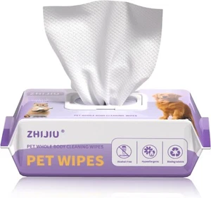 Pet Wipes for Paws and Butt, Dogs & Cats, Hypoallergenic Wipes 100 Count - Picture 1 of 7