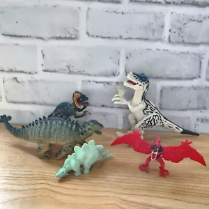 Lot of 5 Dinosaurs Velociraptor Dilophosaurus Chap Mei - Picture 1 of 10