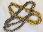 40” Sturdy Thick Curb Chain Motion East Made In Korea Gold or Silver Color