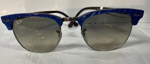 Ray Ban Clubmaster Blue Unisex Sunglasses - Picture 1 of 4