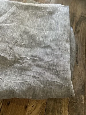 West Elm Belgian Flax Linen Melange Drape Curtain 48x96 blackout ONE PANEL Slate - Image 1 of 4